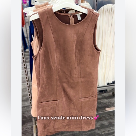 Women's Suede Mini Dress - A New Day™ Light Pink size 10 new - Picture 5 of 7